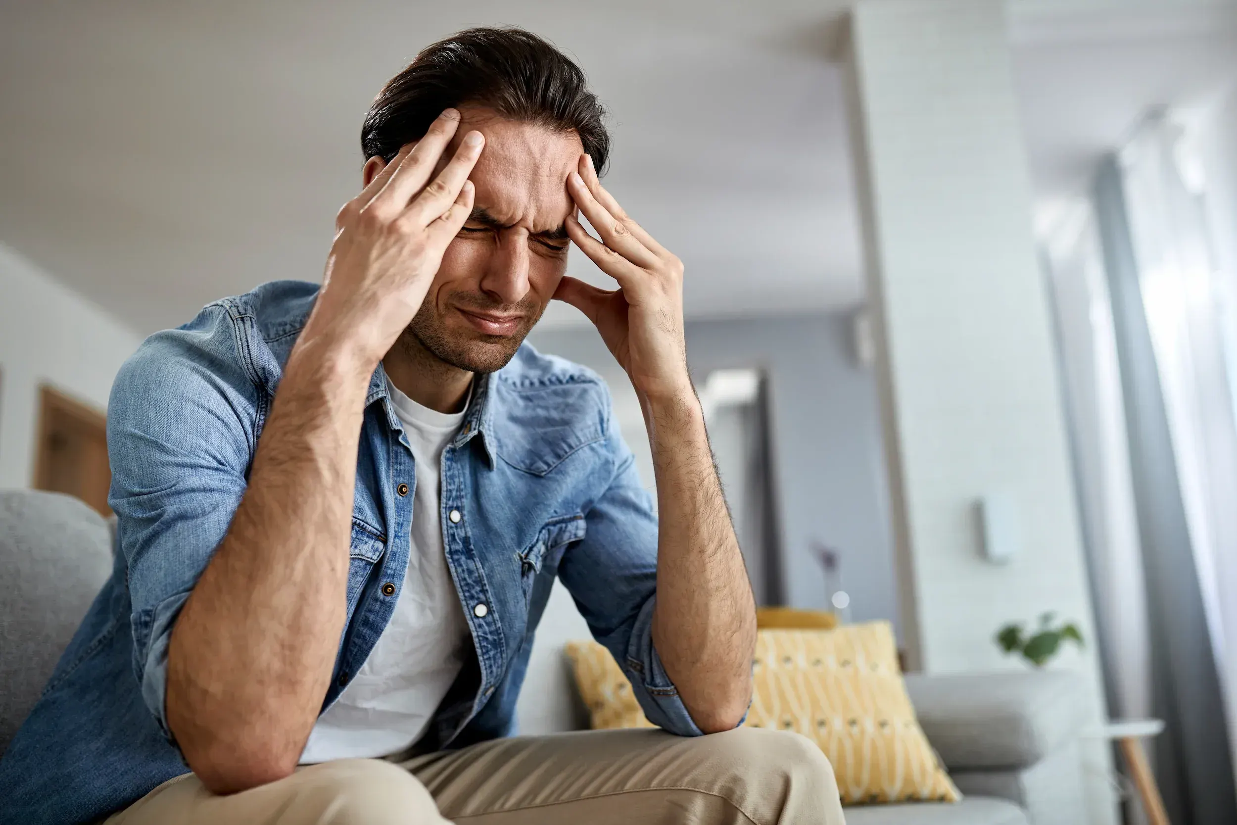 Person finding relief from anxiety at Refresh TMS in Weston Florida