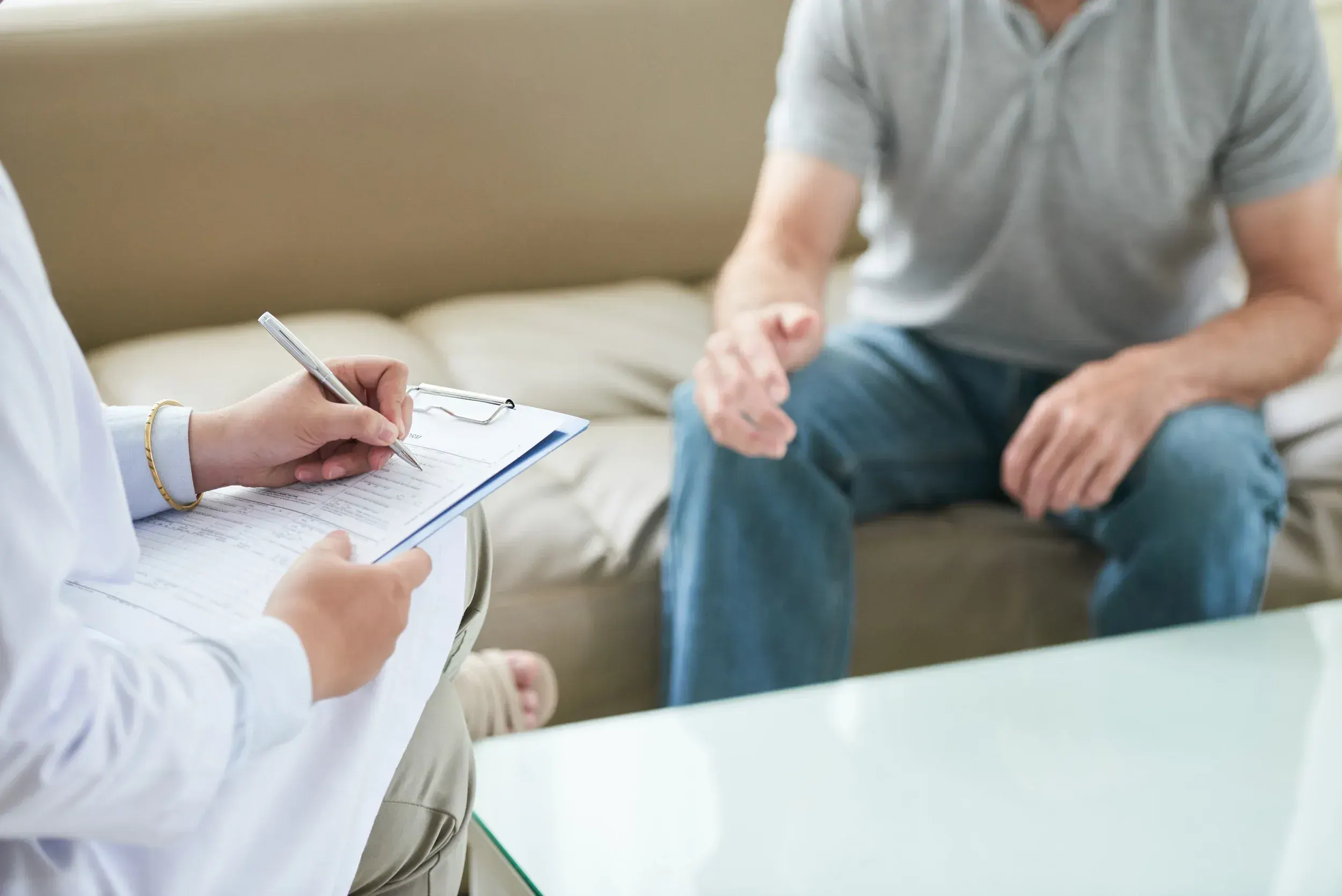 Abstract calming gradient background representing mental health diagnostic assessment