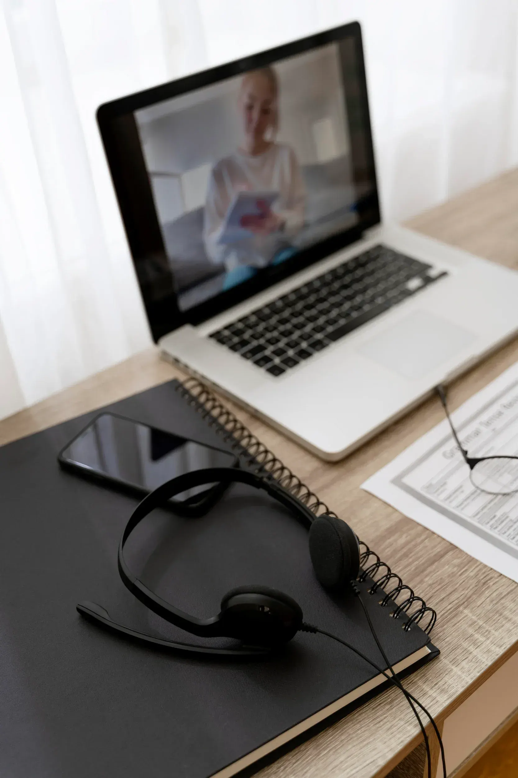 Patient consultation for telepsychiatry at Refresh TMS Weston